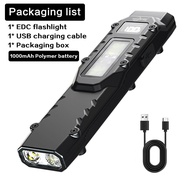 HaixnFire โคมไฟไฟฉายสว่างมาก LED 2500ลูเมนชาร์จได้ USB W108ไฟฉายจิ๋วสัญญาณไฟตั้งแคมป์ตกปลาเดิน