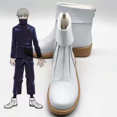 Japanese Anime Jujutsu Inumaki Toge cosplay shoes comic role play white booots costumes