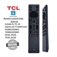 Original TCL Android TV RC813A Remote Control With Voice Function Compatible C6K  QM6K