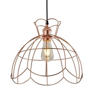 "RXP SHOP"โคมไฟแขวนเหล็ก (E27x1) LUZINO รุ่น F7901B-RG ขนาด 36.5 x 36.5 x 31 ซม. สีโรสโกลด์"สินค้าขา