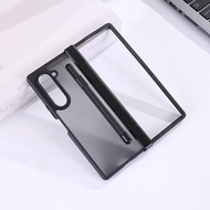 Black Case + Stylus Samsung Z Fold 4 5G Fold 5 Fold 6 Fold 7 HE 304 Transparent Case