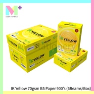 IK Yellow B5 Copier Paper 70gsm 900's (6'Reams/box) (900 sheets/ream) / B5 Paper / Kertas B5 / Photo