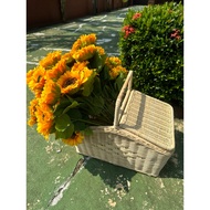 Jumbo Rattan Picnic Basket - Picnic Rattan Basket - Rattan Fruit Vegetable Basket