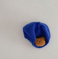 KF - 男女童寶寶保暖針織毛線帽貝雷帽【小熊貝雷帽-寶藍】【均碼】#S158038054