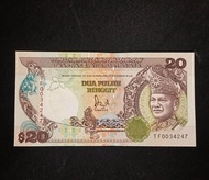 RM20 6th (1st Prefix) TF0034247 UNC Banknote Duit Lama