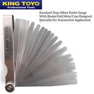 King Toyo KT-FG32M 32 Blades Feeler Gauge (MM & Inches)MM Range: 0.03 to 1.00mm Inches Range: 0.001 