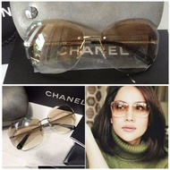 Kacamata original Chanel BCL pale gold frame sunglasses original frame