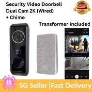 eufy security Video Doorbell Dual Camera (Wired) with Chime and transformer, Delivery Guard, 2K with