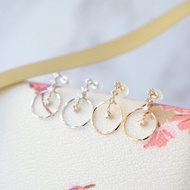 天然真鑽 鑽石耳環 50分 18K黃金 鉑金 日本製造