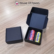 50pcs 5.5x5.5x2.5cm Black Card Box Jewellery Earring Gift Box Kotak Coklat Gula Gula Goodies Door Gift Kahwin