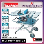 MAKITA 10'' Table Saw 1500W MLT100 / MAKITA Table Saw Stand WST03 - 1 Year Warranty ( MAKITA TABLE S