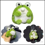 Boom 4 3 Inch Frog Plush Keyring Squishy and Bubble Blowing Fun Keychain for Kids and Adults Interactive Frog Keyring