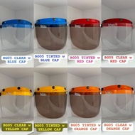 BOGO Visor Helmet Motorcycle 3 Button Cap Warna MHR,MS88,SGV,MAGNUM/Topi Motor Cermin  Accessories