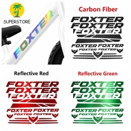 SFR FOXTER Bike Carbon Fiber Vinyl Sticker Decal for Mountain Bike Stickers