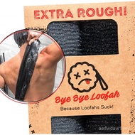 Extra Rough Exfoliating Washcloth - Extreme Body & Back Scrubber for Shower, Extra Long, Hygienic Ex