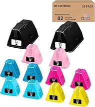 Tuobo 02 Remanufactured Ink Cartridge Replacement for HP 02 to use for HP PhotoSmart C6280 C7280 825