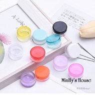 [5-10] GENUINE round plastic jars 2g, 3g, 5g - Travel cosmetic jars, cream containers, travel bottle