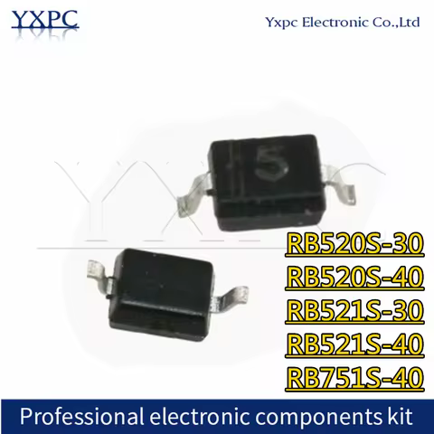 100pcs RB520S-30 B RB520S-40 D1 RB521S-30 C RB521S-40 S RB751S-40 5 SOD-523 Schottky diode 0603