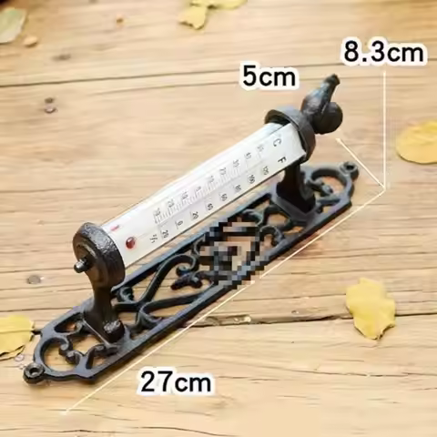 For Indoor Outdoor Gauges for Indoor Outdoor Vintage Iron Wall Thermometers Weatherproof Temperature