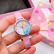 นาฬิกาข้อมือเด็กผู้หญิง ลายแฟชั่น Cinderella Princess สายยาง มีสองสี