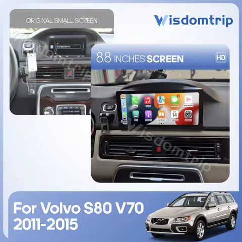 8.8inch For Volvo S80 V70 2011-2015 Car Multimedia Video Player Android15 GPS Navigation CarPlay Aut