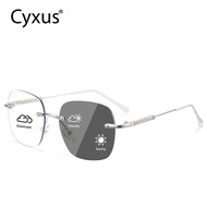 Cyxus แว่นตาป้องกันแสงสีฟ้า แว่นกันแดดผู้หญิง แว่นตา ผู้ชาย โฟโตโครมิก การป้องกันรังสี UV400 แว่นกัน