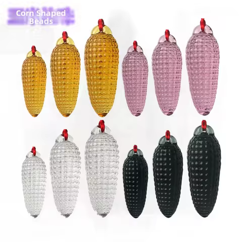 Handmade Transparent Glass Corn Ornaments Adult Toys Pure Color Small Medium Large Sizes for Sexual 