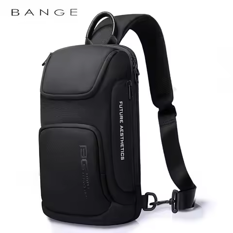 BANGE Crossbody Bag For Men Portable Waterproof Shoulder Messenger Bags Male Travel Short Trip Chest