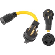 ONETAK NEMA 14-50P to L6-20R 240V 20 Amp 4 Prong Male Plug to Twist Lock 3 Prong Female Outlet Recep