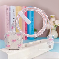 MERAH Oppo & Realme 33W&45W&15W Charger Cable Protector Pink Butterfly Various Patterns Charger Case