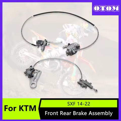 OTOM Motocross Front Rear Brake Assembly Aluminum Silvery Hydraulic Caliper For KTM HUSQVARNA GASGAS