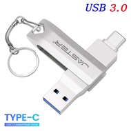 2 IN 1 USB 3.0 USB-C Flash Pen Drive Metal Memory Stick Flash Disk 64GB 128GB 256G Key Chain USB 3.0