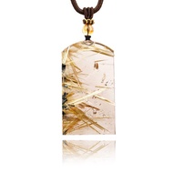 【正佳珠寶】金鈦晶 超頂級茶淨體 橫財母礦平安無事牌 51.9g