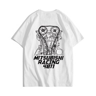New Short-Sleeved T-Shirt Pure Cotton Printed With EVO X JDM 4B11 Creative Style Modified