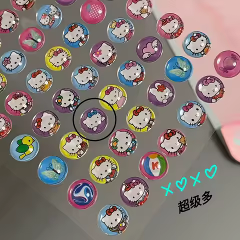 Kawaii Kitty 3D Solid Diamond Sticker Adorable KT Cat Phone Case for Students And Girls Cartoon Anim