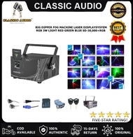 CLASSIC AUDIO BIG DIPPER FOG MACHINE LASER DISPLAY SYSYEM RGB 3W LIGHT RED GREEN BLUE SD-30000 +RGB 
