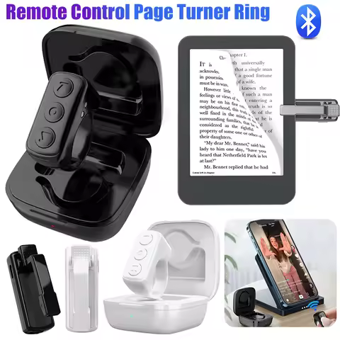 Remote Control Page Turner Ring for Kindle Paperwhite Kids Bluetooth E-Reader Controller for TikTok 