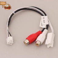 sun 8P RCA RR RL Audio Output MaleFemale Plug Cable Android Car Radio Multimedia Universal TS10 TS18