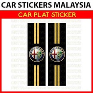 CSM Car Plat Sticker - Alfa Romeo plat kereta