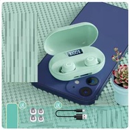 入耳式無線藍牙耳機【蒂芙尼青（旗艦版-進口高效芯片5.1-9D千元級音效-高清降噪通話】