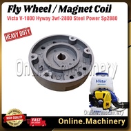 Victa V-1800 Fly Wheel Magnet Coil Pam Racun Kasei 3WF-16 Hyway 3wf-2800 Steel Power Sp2880 Mist Dus