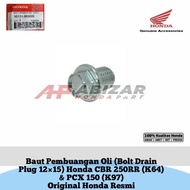 90131-883-000 Oil Tap Bolt, Oil Drain Bolt AdV BEAT Vario CBR Genio PCX Soopy Stylo Original Honda O