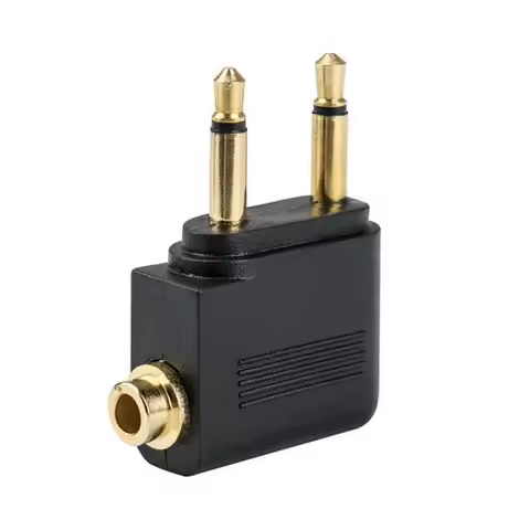 Anmone 1 PC 3.5mm Jack Audio Adapter Airline Travel Earphone Audio Converter Airplane Headphone Tool