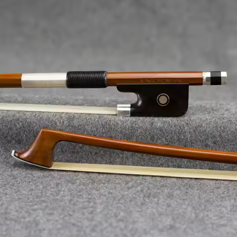 VingoBow Master Pernambuco Cello Bow Pure Silver Mounted Old D.Peccatte Model 4/4 Size 954C Mellow S