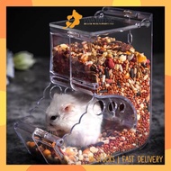 [LOCAL STOCKS] Hamster Transparent Food Bowl Automatic Feeder High Quality (S167A)