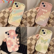 Rainbow Smiling Casing For OPPO A55 A54 4G A9 A5 2020 A31 A12 A12e A7 A5S AX5S AX7 A3S AX5 F9 Pro Flowers Butterfly Wave Edge Soft TPU Phone Cover