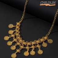 CHILDLIN Coin Necklace, Vintage Bohemian Style Tassel Necklace, Multipurpose Versatile Bohemian Neck