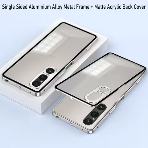 Aluminium Alloy Metal Magnetic Case For Sony Xperia 1 IV V VI Matte Acrylic Back Cover For Sony Xper