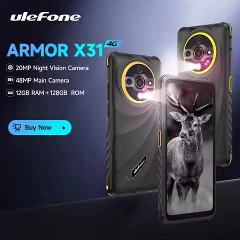 Ulefone Armor X31 4G Rugged Phone Android 14 Smartphone 6.56”12GB RAM 128GB ROM 48MP NFC Night Camer