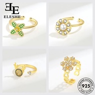 ELESHE JEWELRY Fashion Ring Diamond 925 Silver Gold Adjustable Perempuan Women Cincin Moissanite Original M118